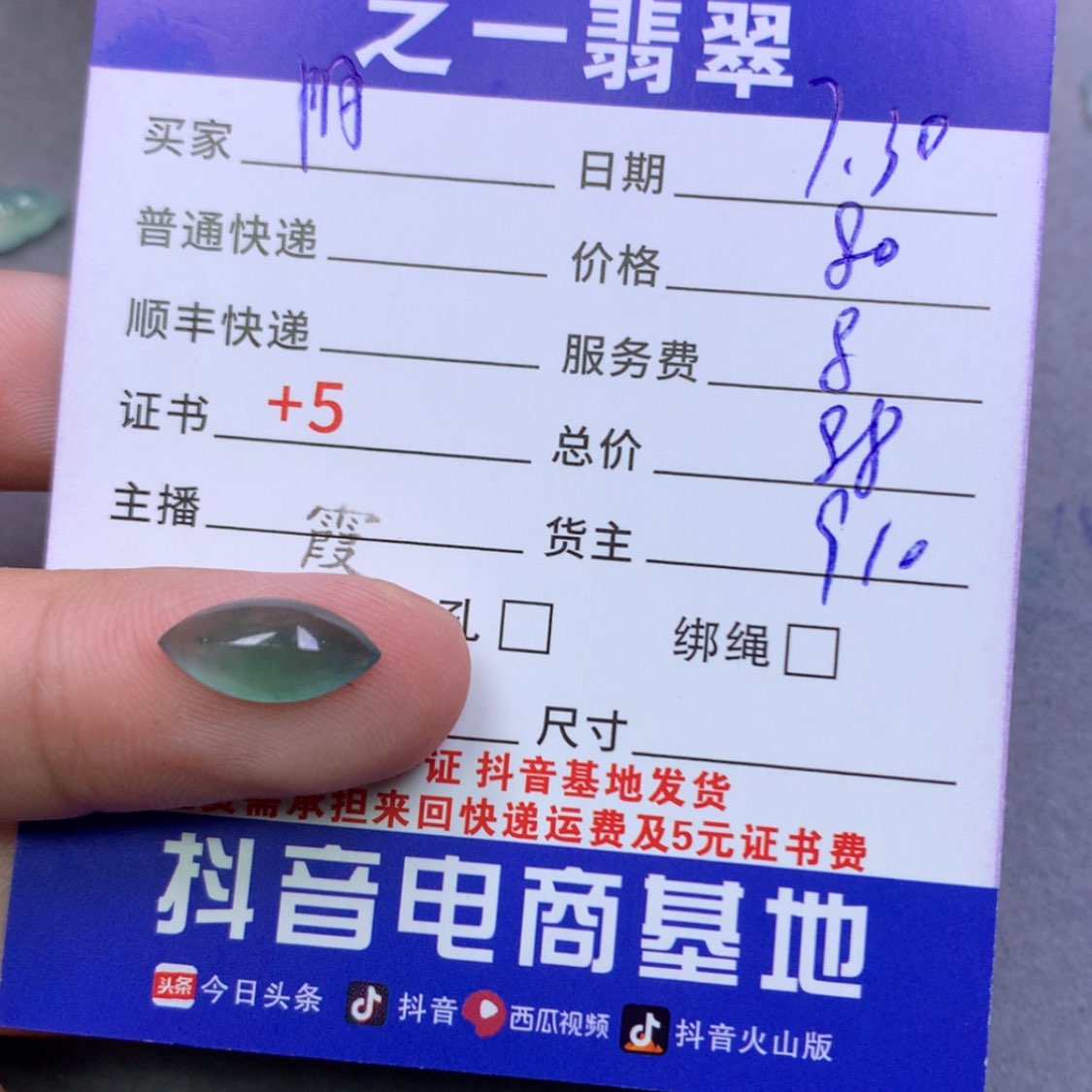【闪购商品】翡翠颈饰未镶嵌阴**阵