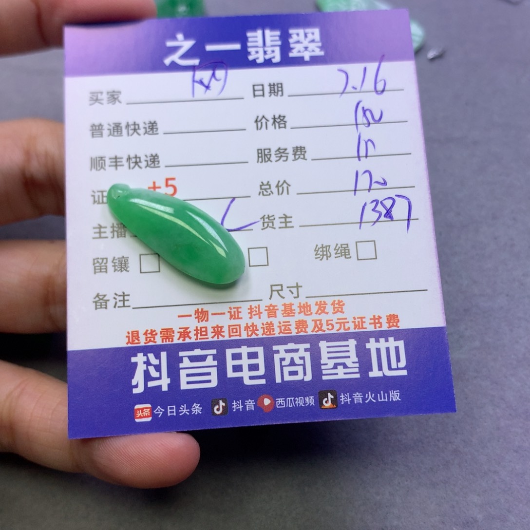 翡翠颈饰未镶嵌网****吧