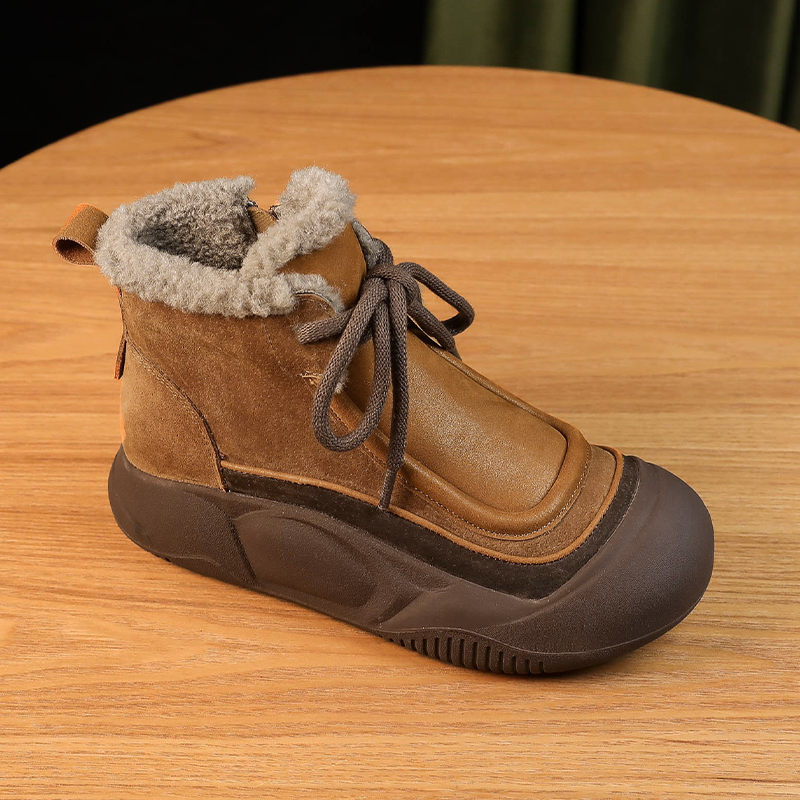 高帮复古马丁靴女2023新款网红冬季防水棉鞋加绒加厚女士