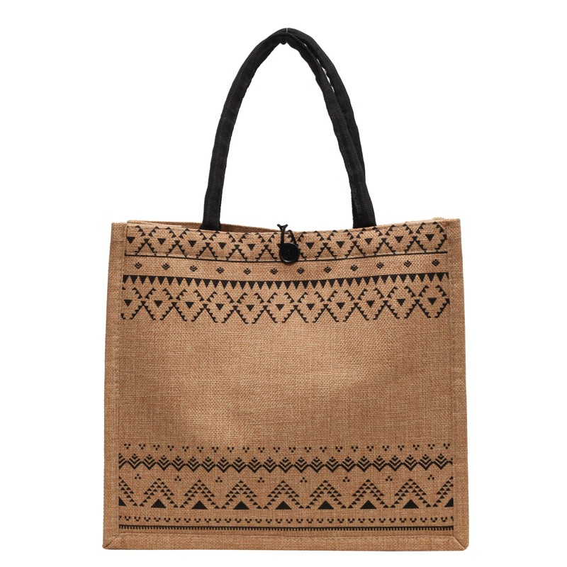 亚麻托特包大容量包包新款高级感通勤妈咪包ins化妆包收纳袋