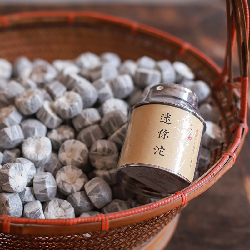 90年代勐海茶厂普洱熟茶迷你小沱茶80g枣香