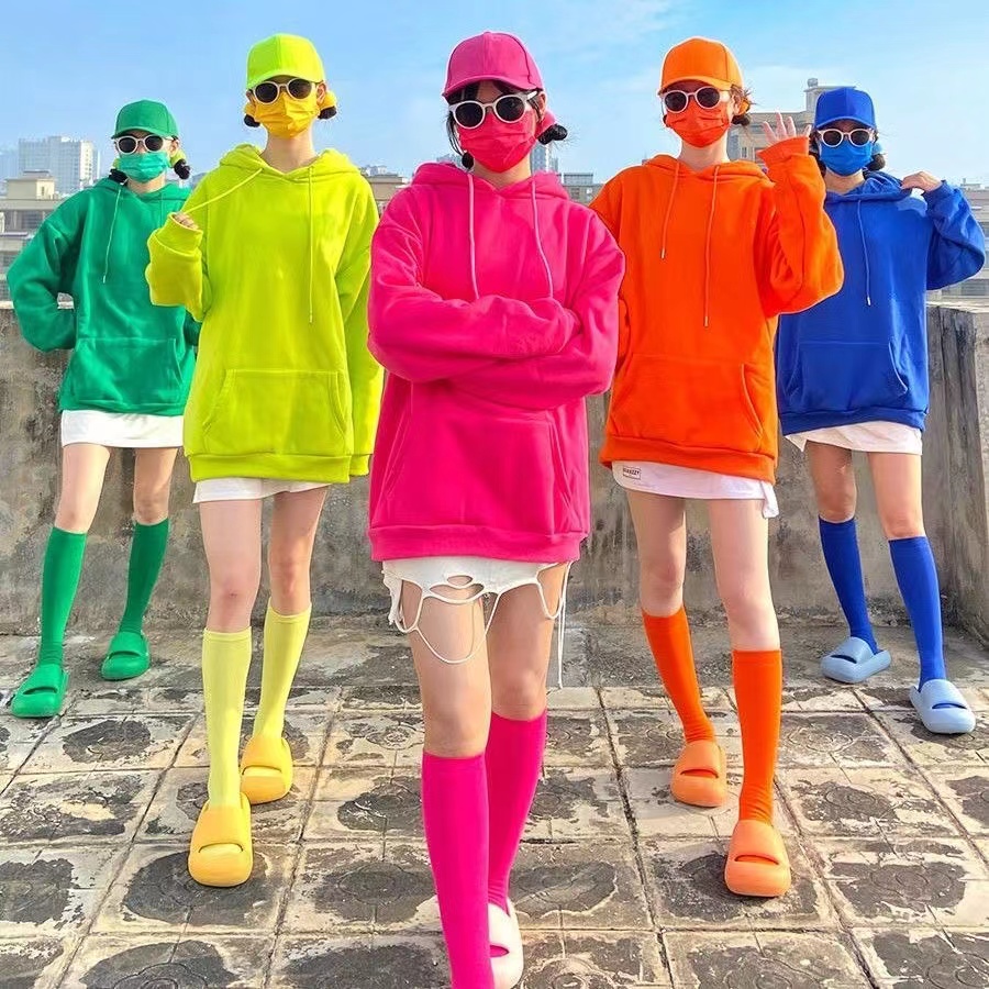 2025秋冬个性女装时尚休闲百搭情侣长袖户外透气潮品纯色C501-540