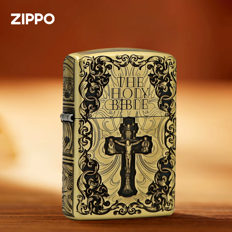 ZIPPO打火机浮雕十字架原装正版盔甲防风煤油男士送礼DY9902DK