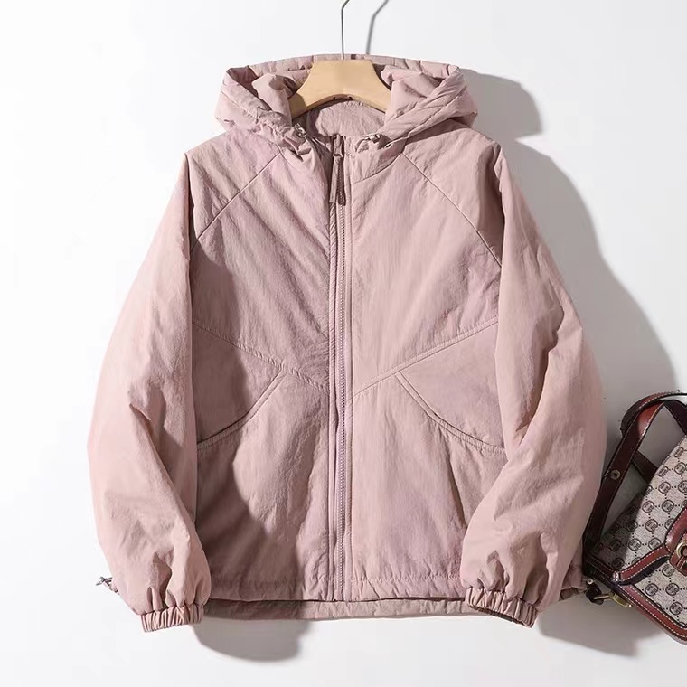 秋冬新款棉衣外套女休闲时尚设计感减龄连帽两穿百搭夹棉保暖外套