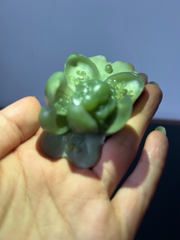 析木绿河磨玉收藏小摆件（童子纳财）张庆东大师雕刻