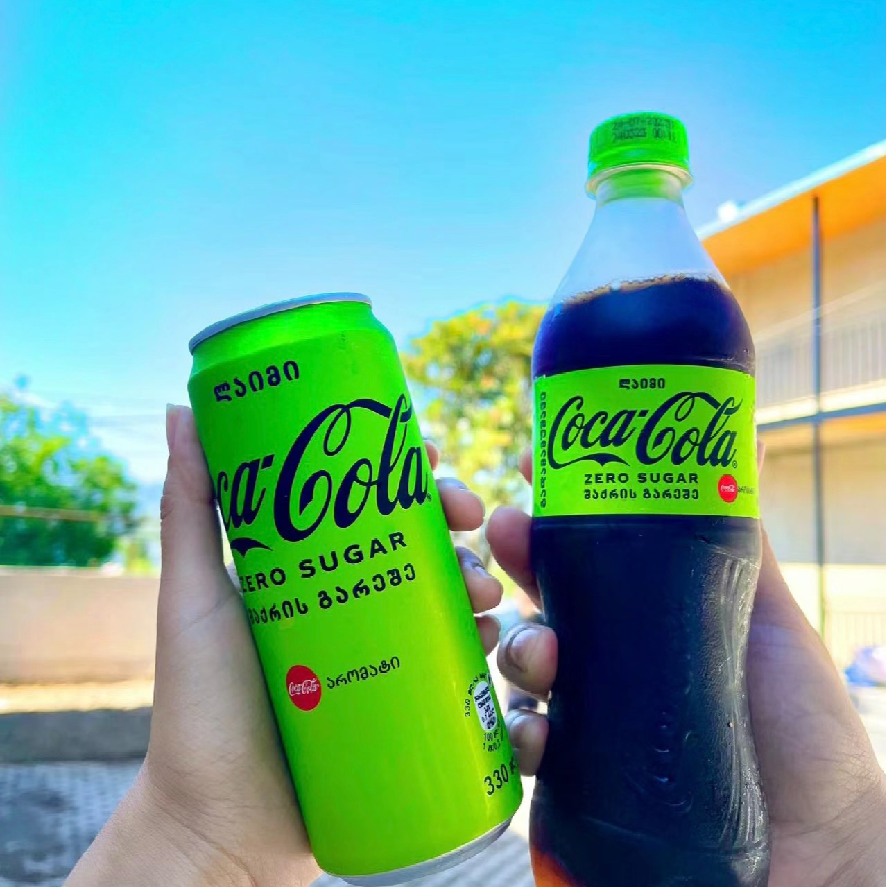 【现货速发】泰国进口无糖青柠可乐325ml罐装碳酸饮料绿罐夏季冰饮