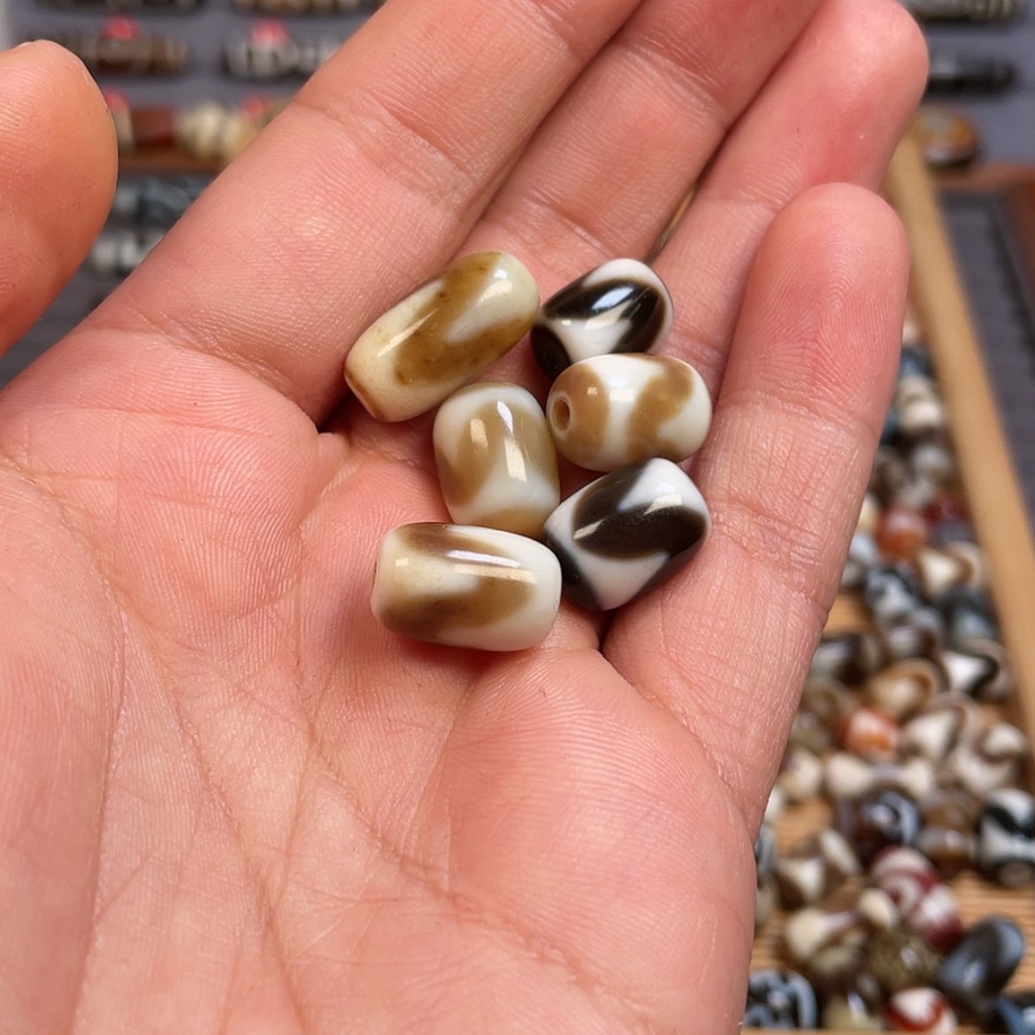 【闪购商品】玛瑙/玉髓单珠未镶嵌老*三