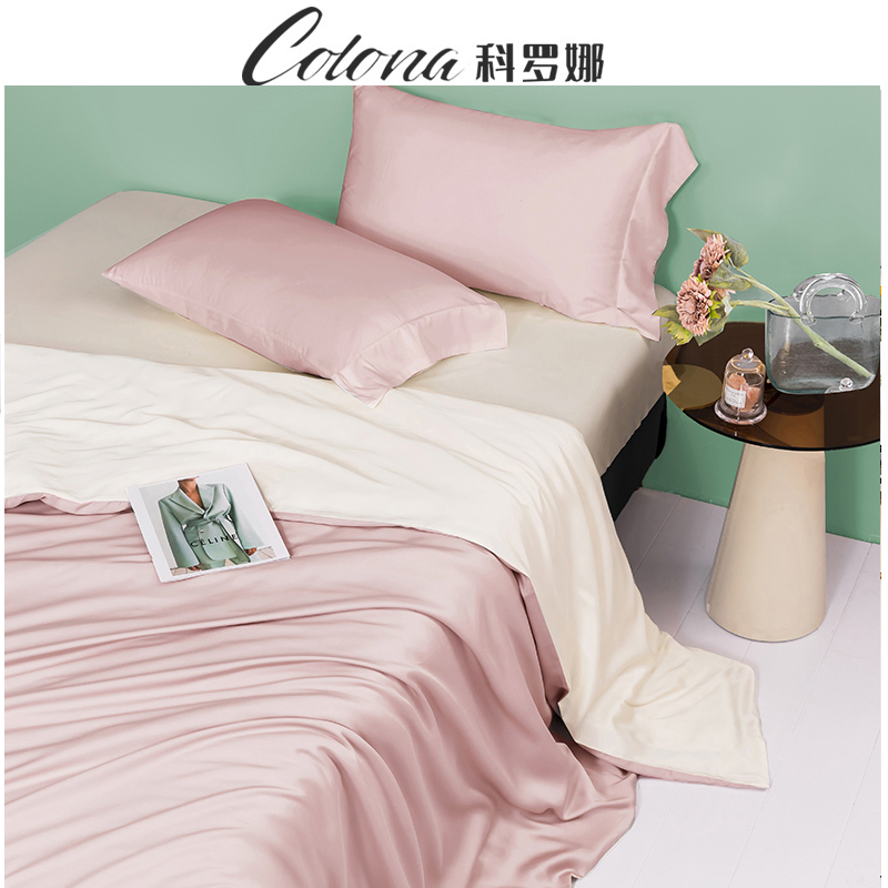 轻奢简约100支天丝四件套莱赛尔纤维丝滑凉感薄款套件