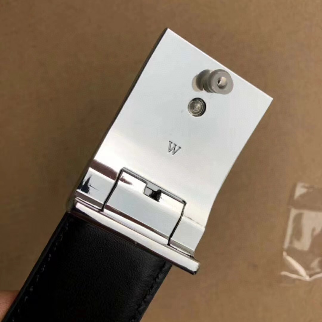 内腰带针扣内腰带新款男士商务针扣腰带黑色百搭经典时尚