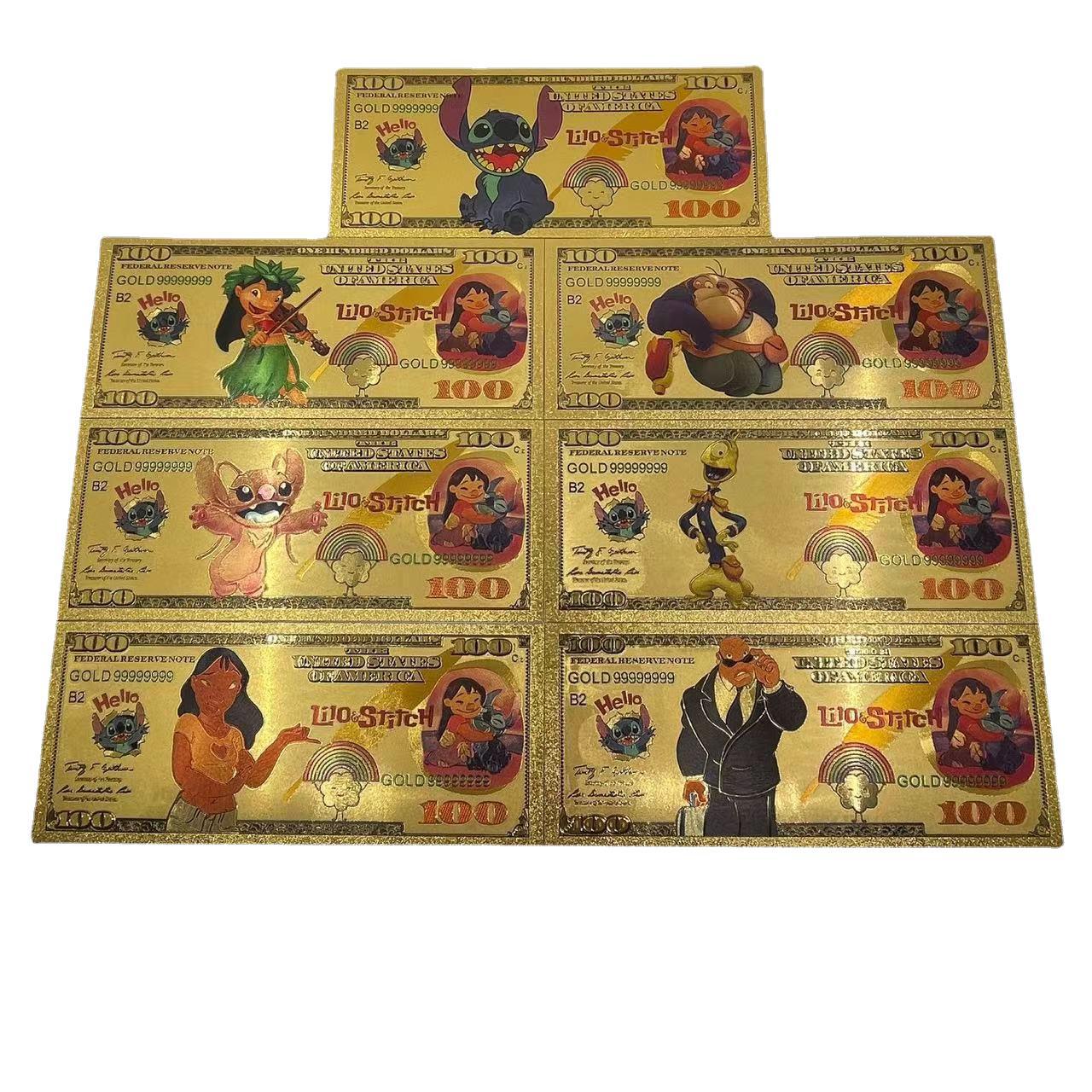 经典美漫 星际宝贝纪念卡牌 史迪仔金钞 限定礼品收藏纪念品