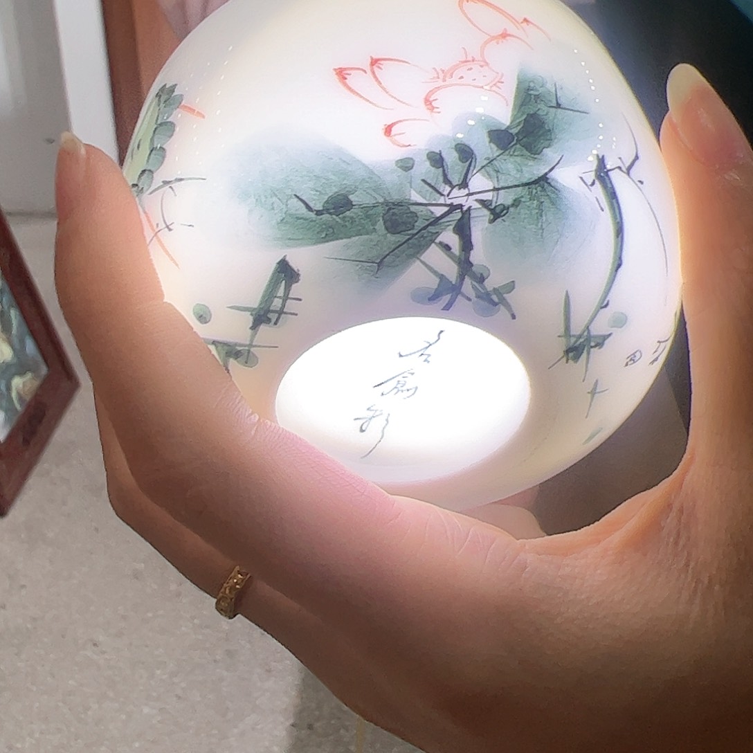 杯独创釉下五彩蓝绿彩