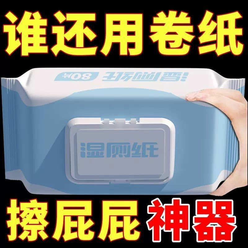 湿厕纸家庭实惠装女士孕妇婴儿厕所私护专用擦屁股可冲洁厕湿纸巾