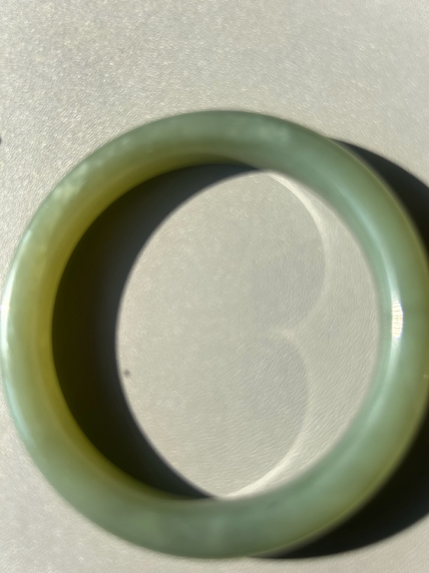 天然和田玉圆条手镯