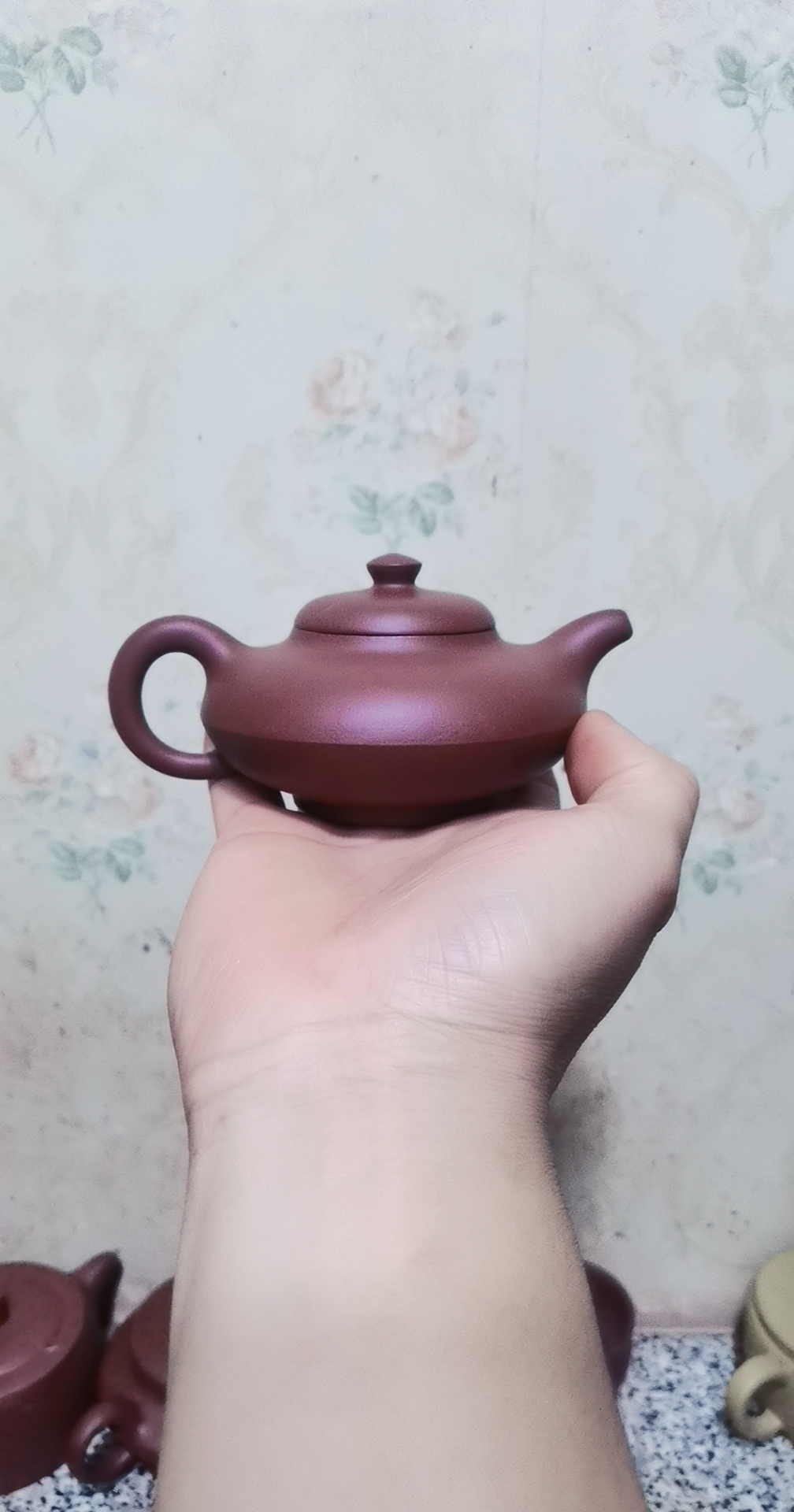 紫砂壶合欢紫泥容量200  220毫升