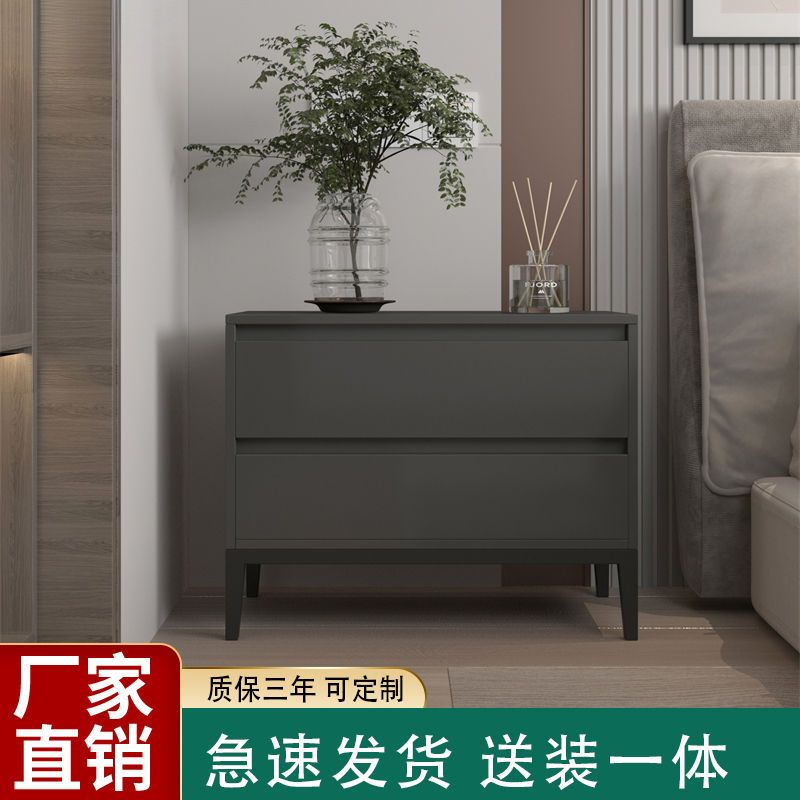 极简床头柜简约现代轻奢意式高端设计师卧室高级感网红储物边柜
