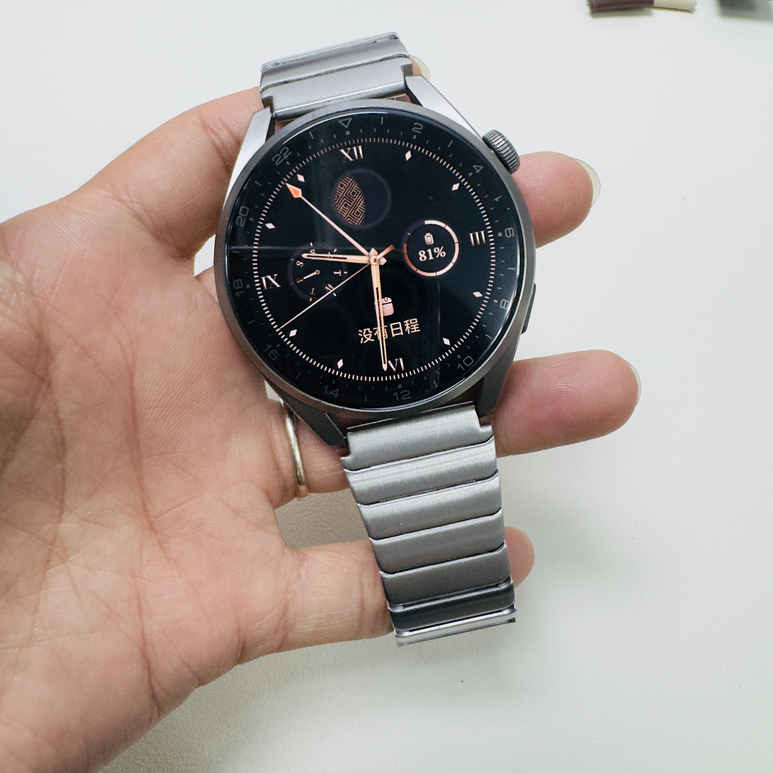 天时适用华为gt3.gt3pro调节gt5不锈钢链gt3pr保时捷watch3精钢带