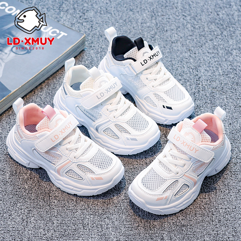 2315儿童镂空运动鞋魔术贴春秋潮牌童鞋女童男童休闲软底鞋