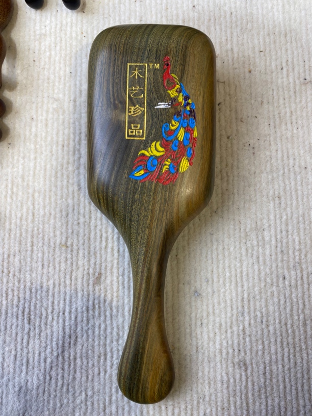 绿檀木大气囊梳防白防静电四合一