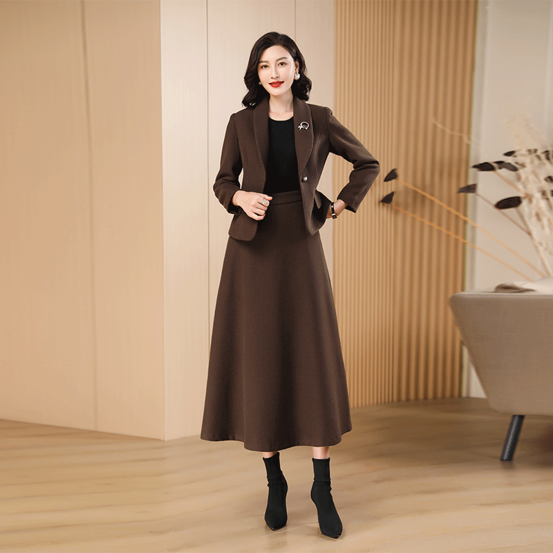 时尚套装裙两件套春秋新款女装时尚洋气短外套半身裙修身气质高级