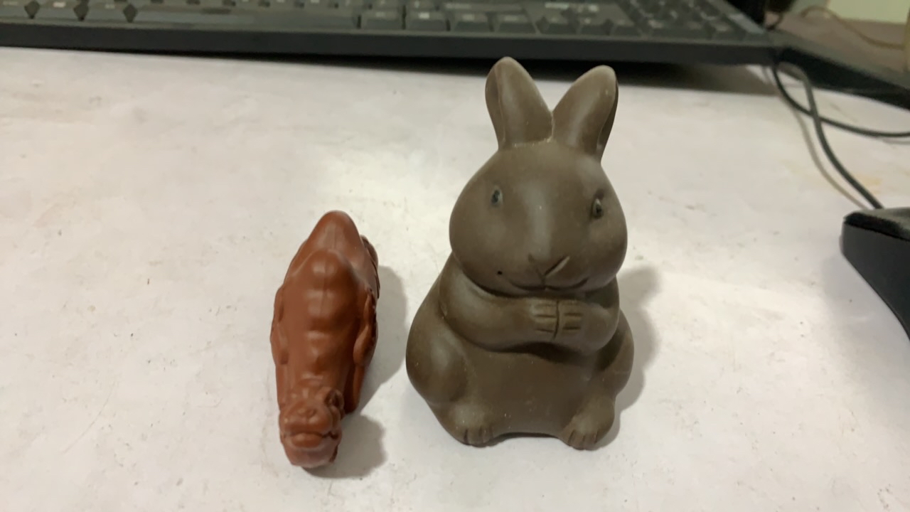 原矿紫泥玉兔茶宠宜兴紫砂手工雕塑骆驼养壶笔架