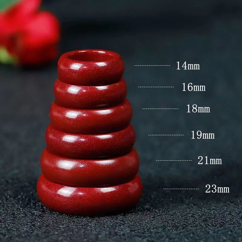 含辰砂工艺品正品保真高含量紫金砂光面戒圈戒指男女情侣同款