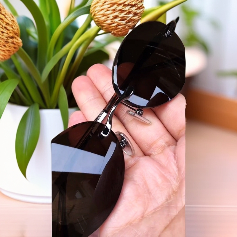 潮流水晶石头眼镜防强光遮阳墨镜抗疲劳防紫外线高清时尚遮阳润目