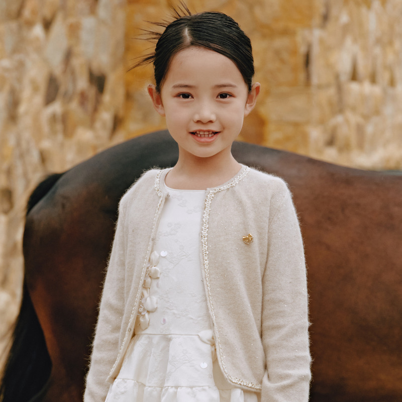 [商场同款]EP雅莹童装秋女童新款立体花朵精致公主风礼服裙