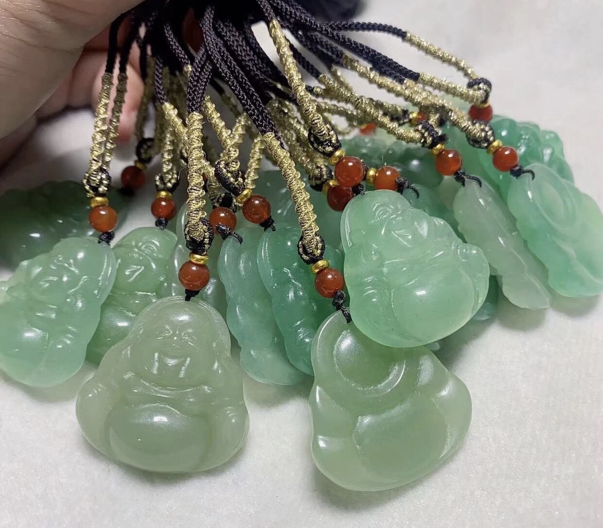 天然独龙玉精品东陵玉佛公精工手工雕刻吊坠挂件