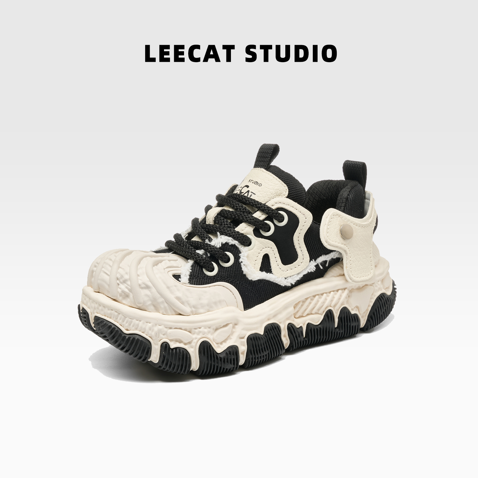 LeeCat Studio | 2025秋冬新款女士休闲鞋厚底百搭系带休闲板鞋