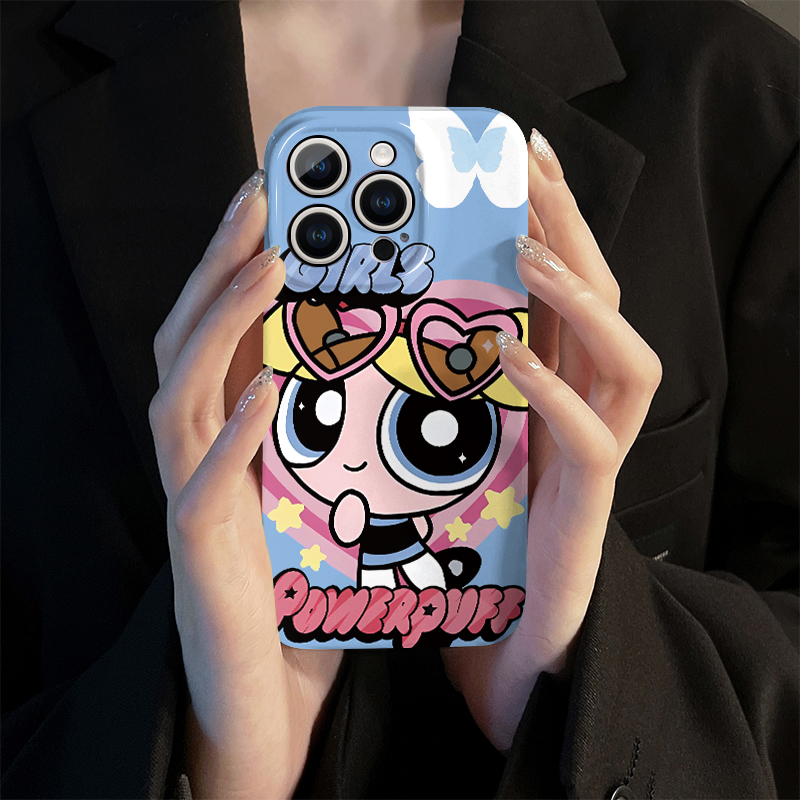 蝴蝶女警适用苹果14华为荣耀oppo精孔全包菲林手机壳硬壳vivo小米