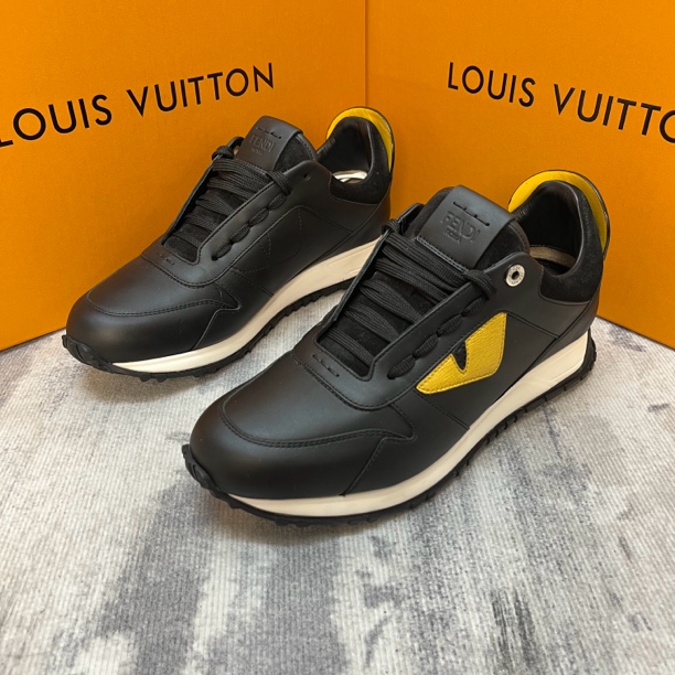 99新 FENDI/芬迪 黑黄色小怪兽厚底运动鞋/39欧/99新