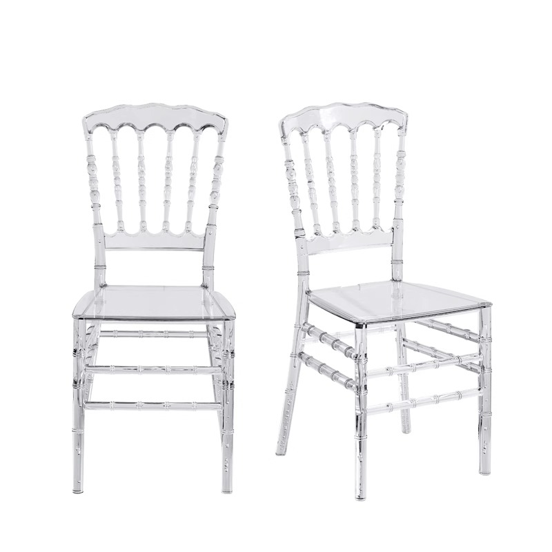 亚克力透明水晶椅酒店宴会厅婚庆礼堂户外活动塑料拿破仑竹节椅子