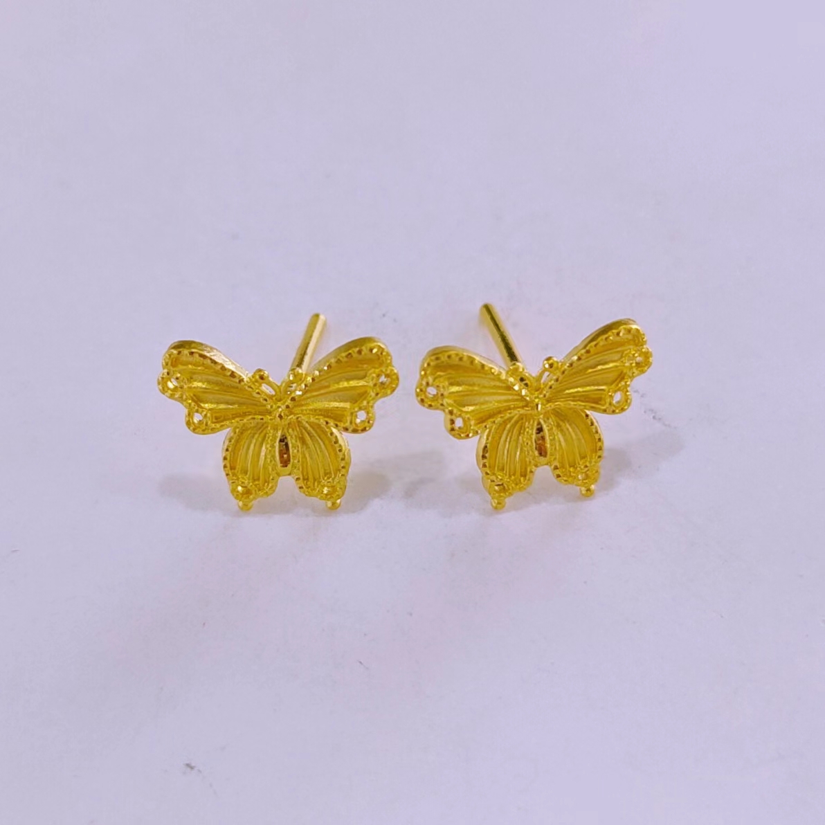 【富远黄金】足金蝴蝶直针耳钉FYHR01010839