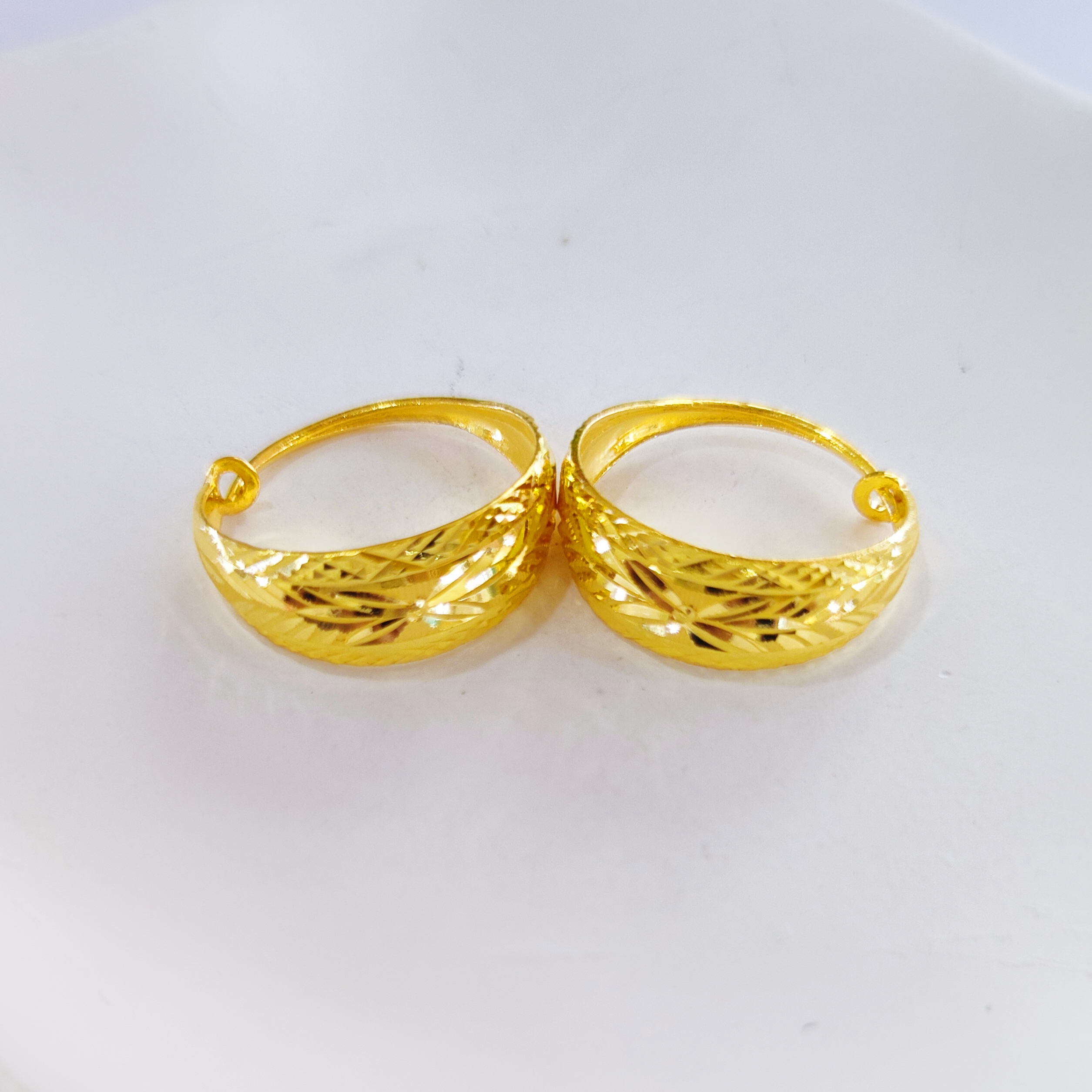 【富远黄金】足金车花耳环FYHR050077-3