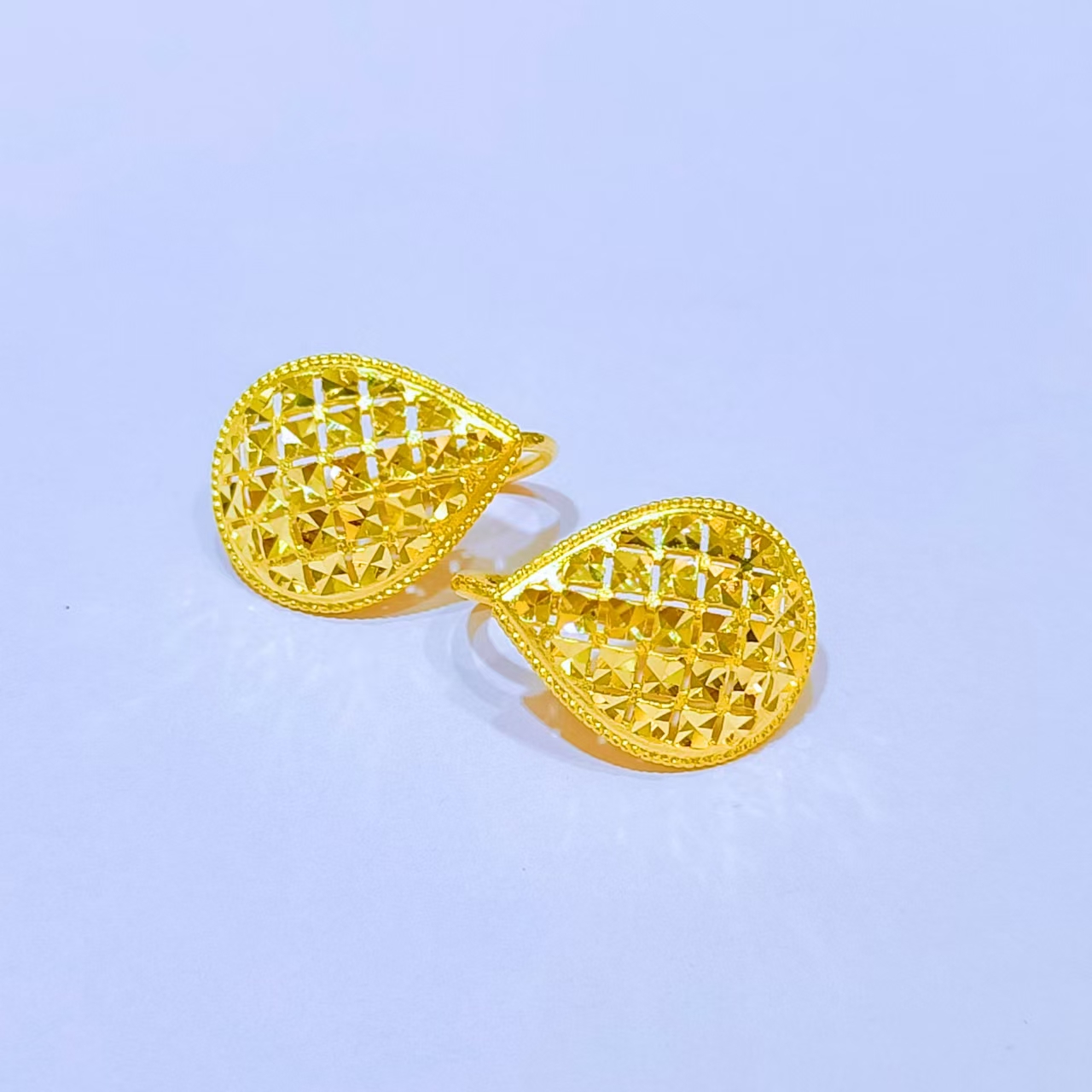 【富远黄金】足金水滴耳包FYRDA01172