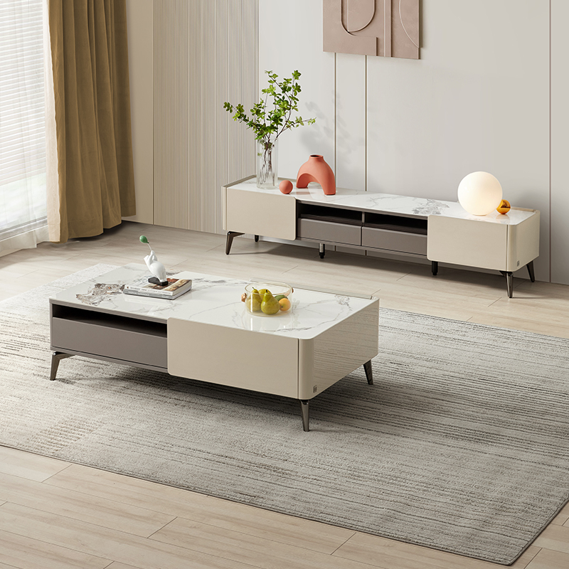 顾家家居KUKAHOME方形储物简约茶几电视柜客厅组合家具厂家PT7073