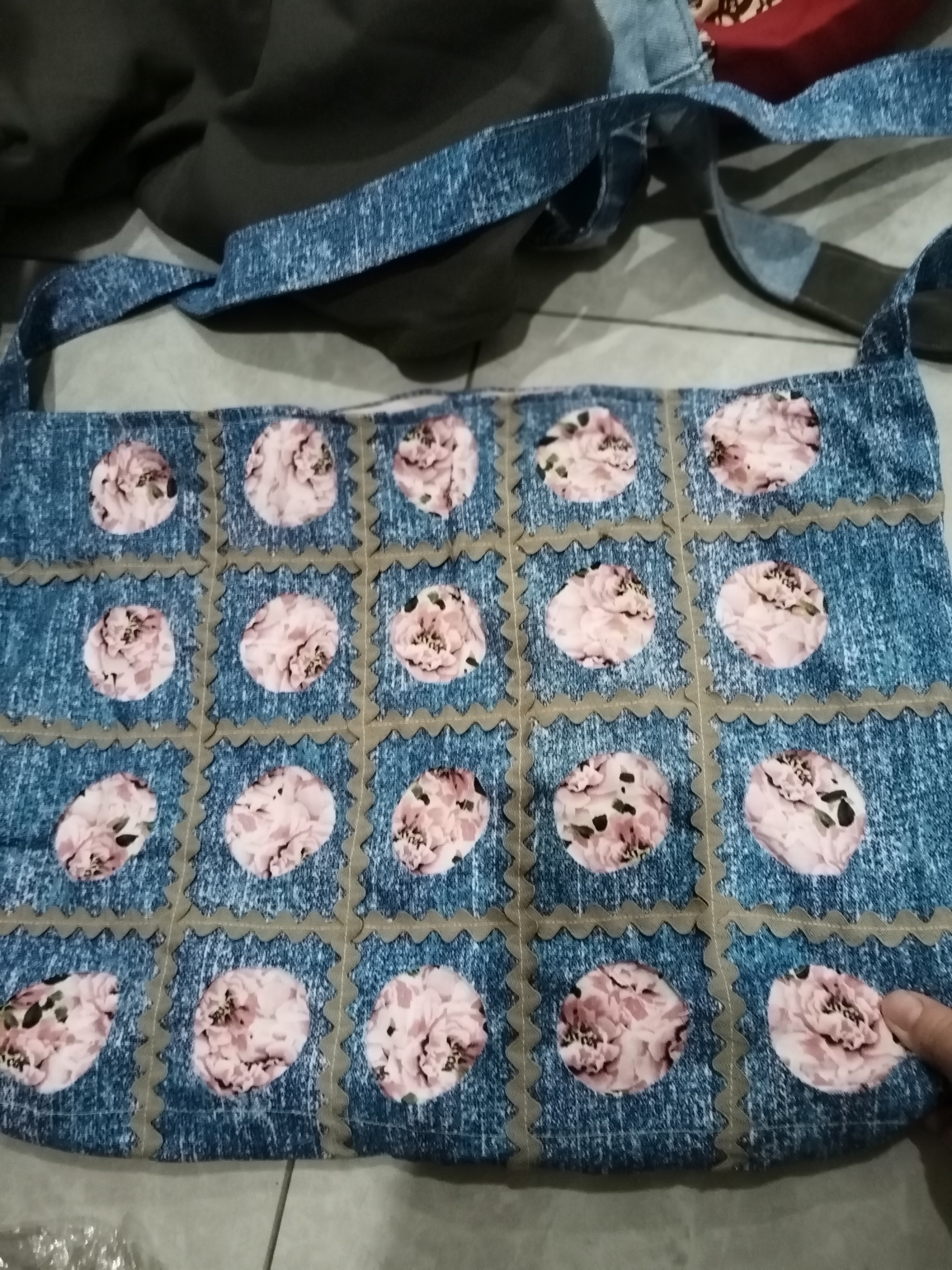 手工拼布包牛仔斜挎单肩包土布包随机发货