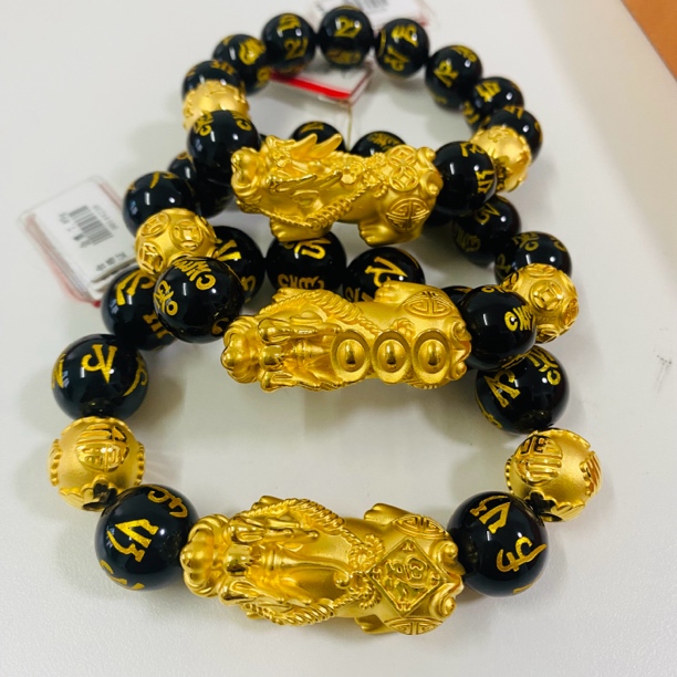 【男士卡16卡18】足金招财纳福貔貅手串多样性