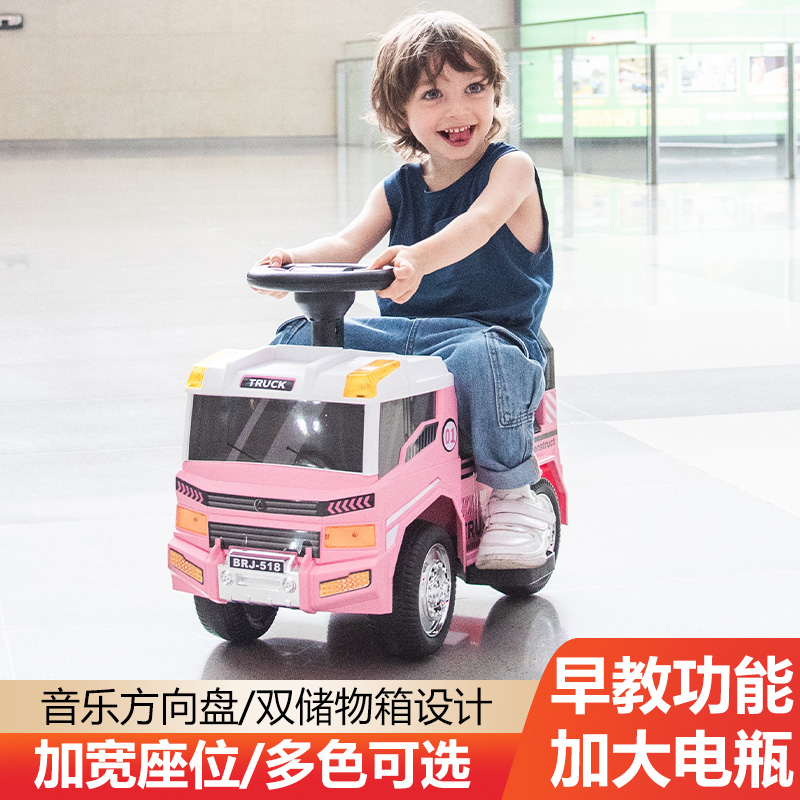 15儿新款儿童电动汽车男女孩四轮卡车1到6岁可坐人动力玩具车车