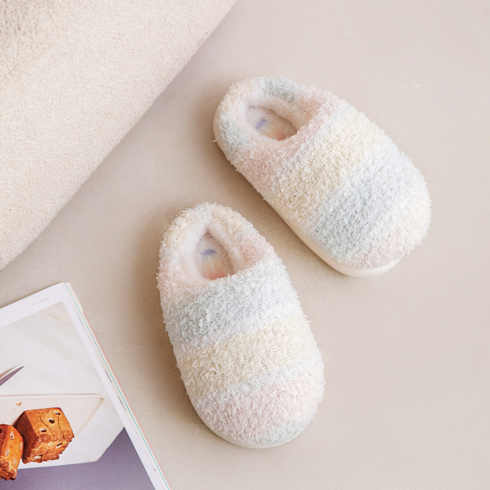 Halluci秋冬室内保暖防滑家居情侣拖鞋外穿包头加绒厚底月子鞋女