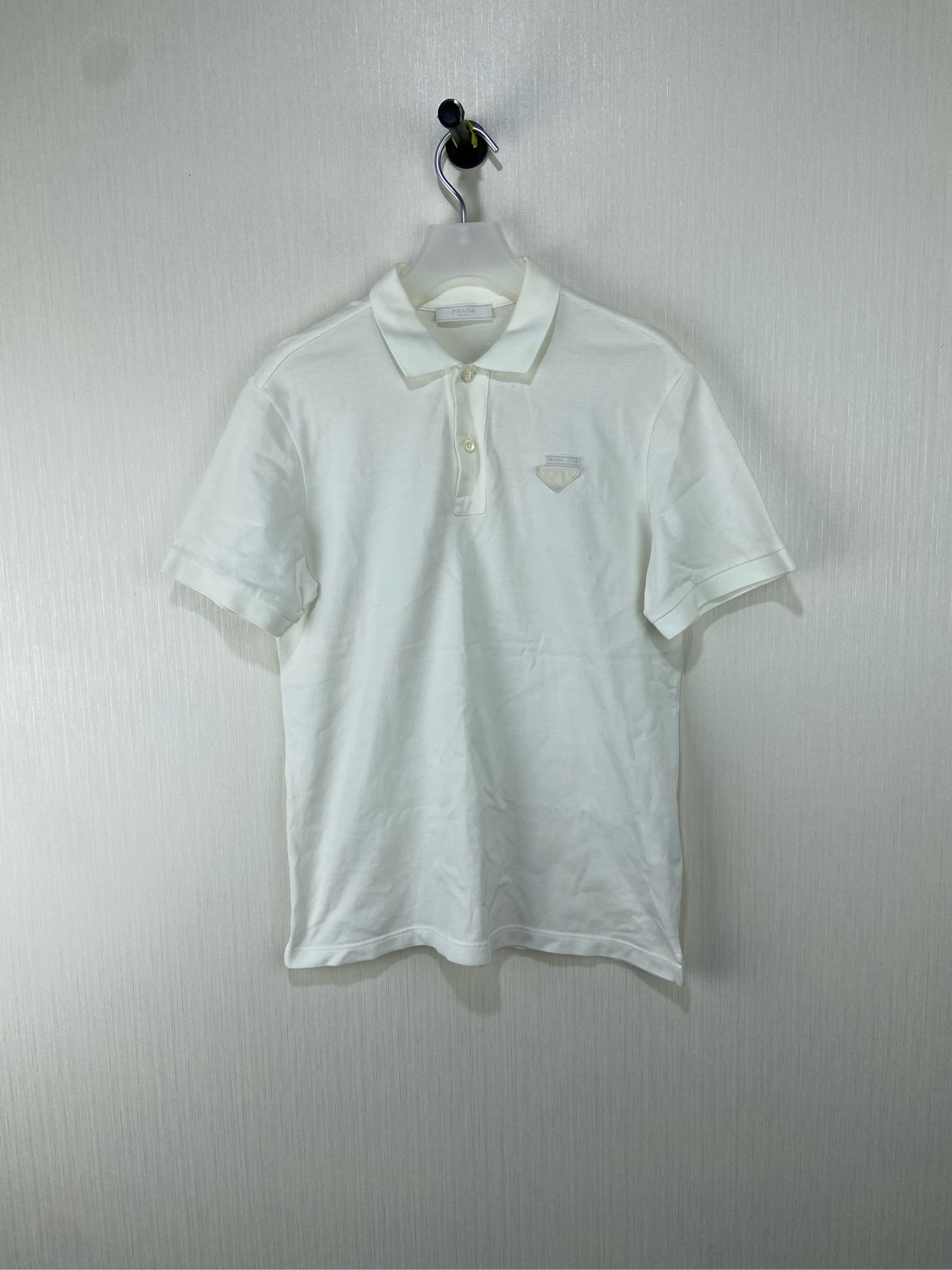 99新 Prada/普拉达 男/XS/胸前贴布三角标短袖POLO衫/6200/SN4961