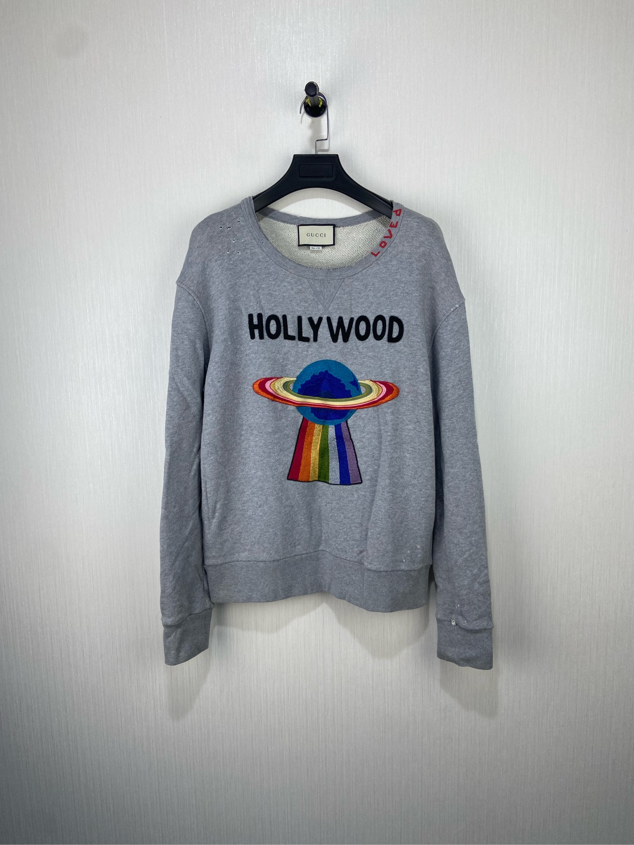 99新 GUCCI/古驰 飞碟刺绣卫衣/10760/S4979