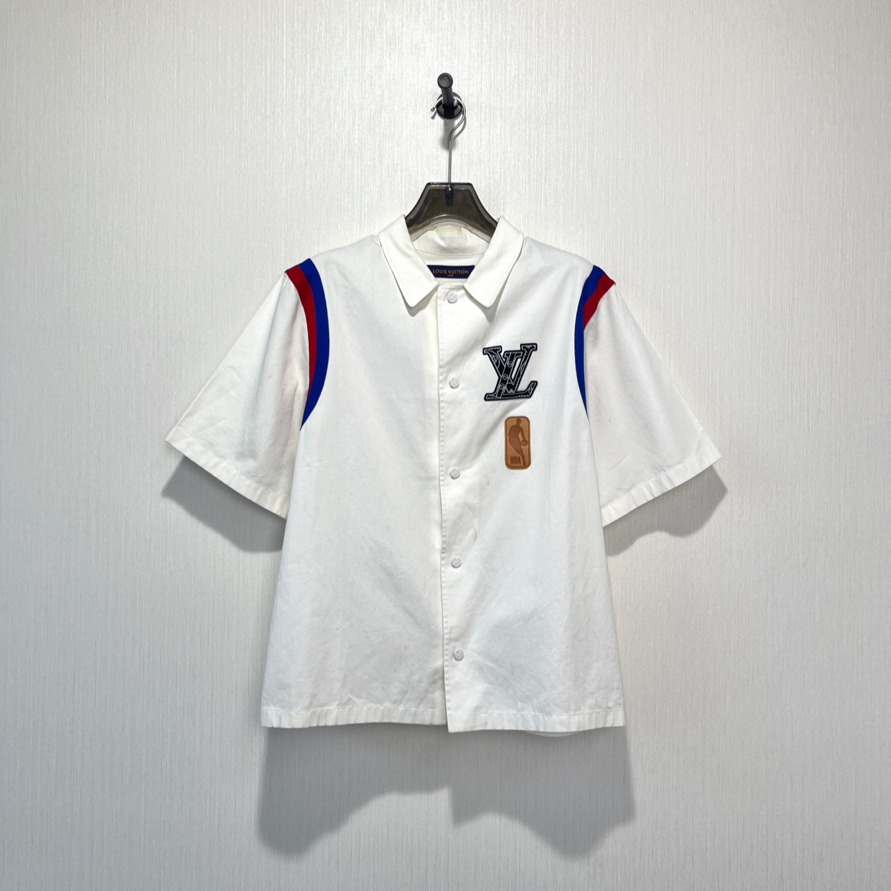 Louis Vuitton x NBA短袖衬衫 XXL/95新/SN2077/毒1.1w