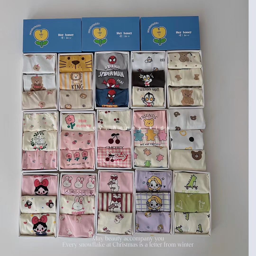 儿童背心夏季宝宝卡通印花男宝女宝无袖小童同系列小内裤薄款透气