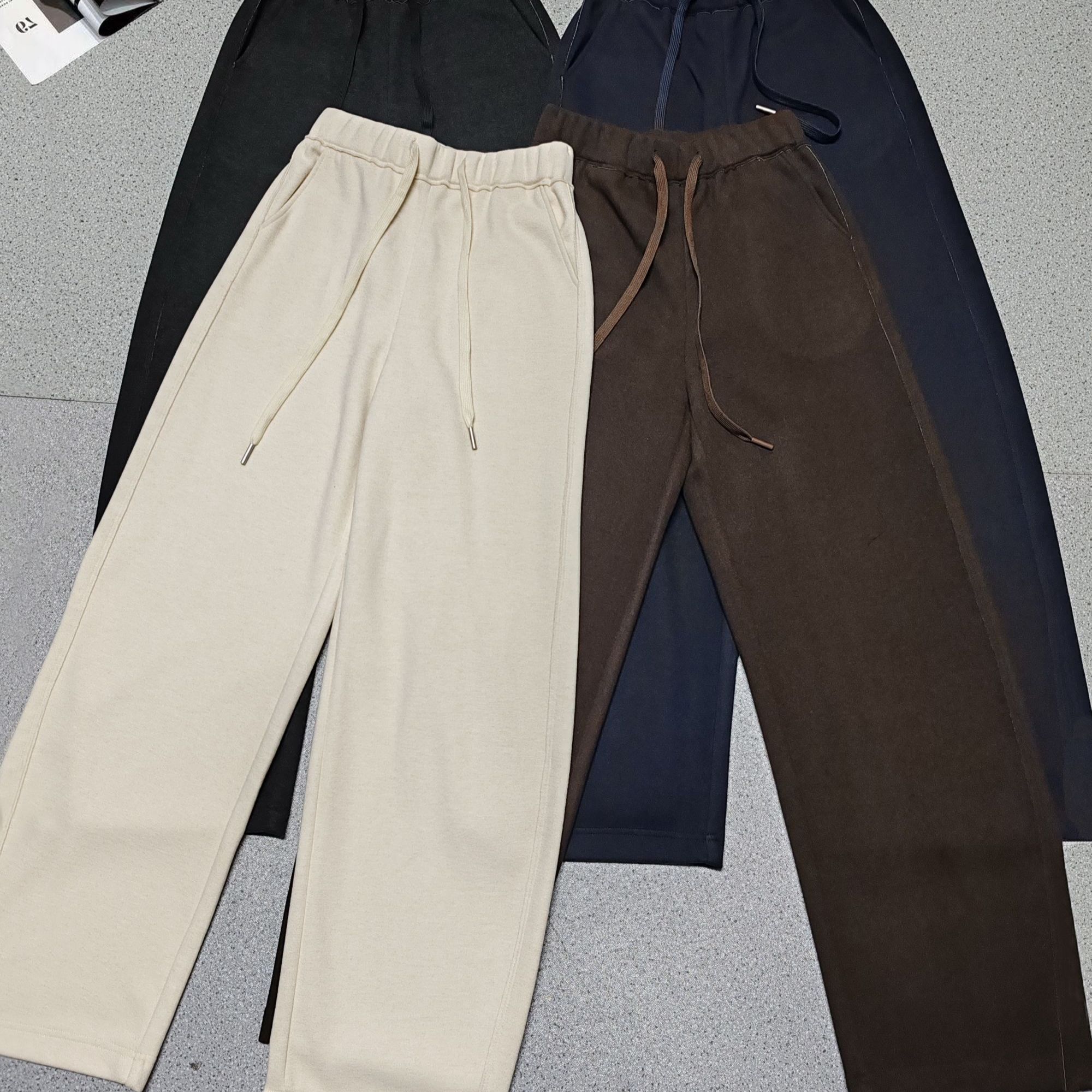 M43B040慕之淇冬装山羊绒+桑蚕丝直筒休闲裤