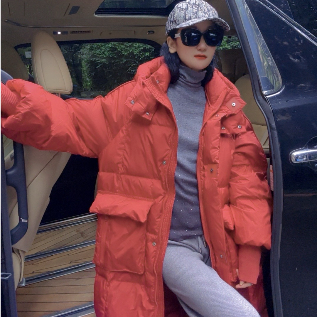 M43W023慕之淇冬季大被子款时尚宽松保暖韩版显瘦90白鸭绒羽绒服