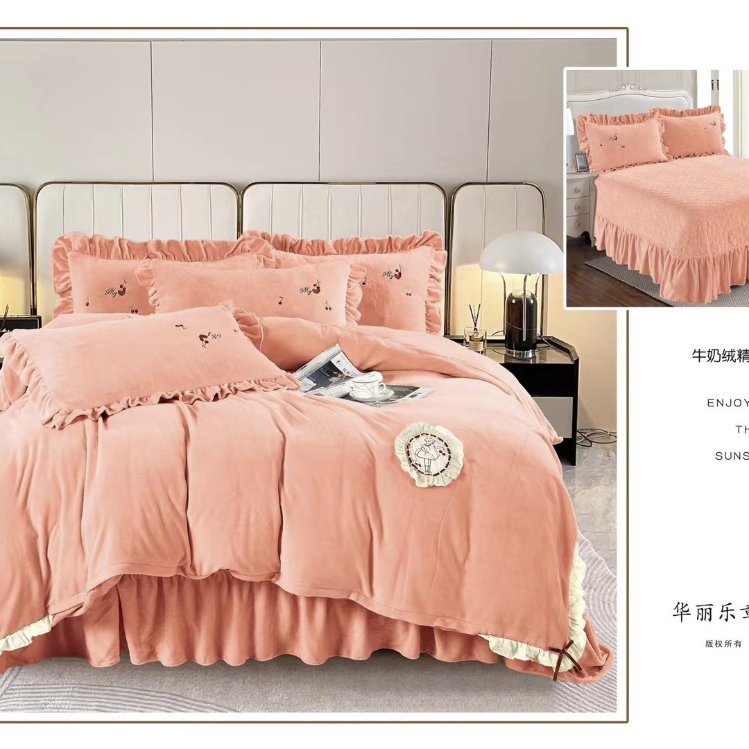 床盖款加绒四件套