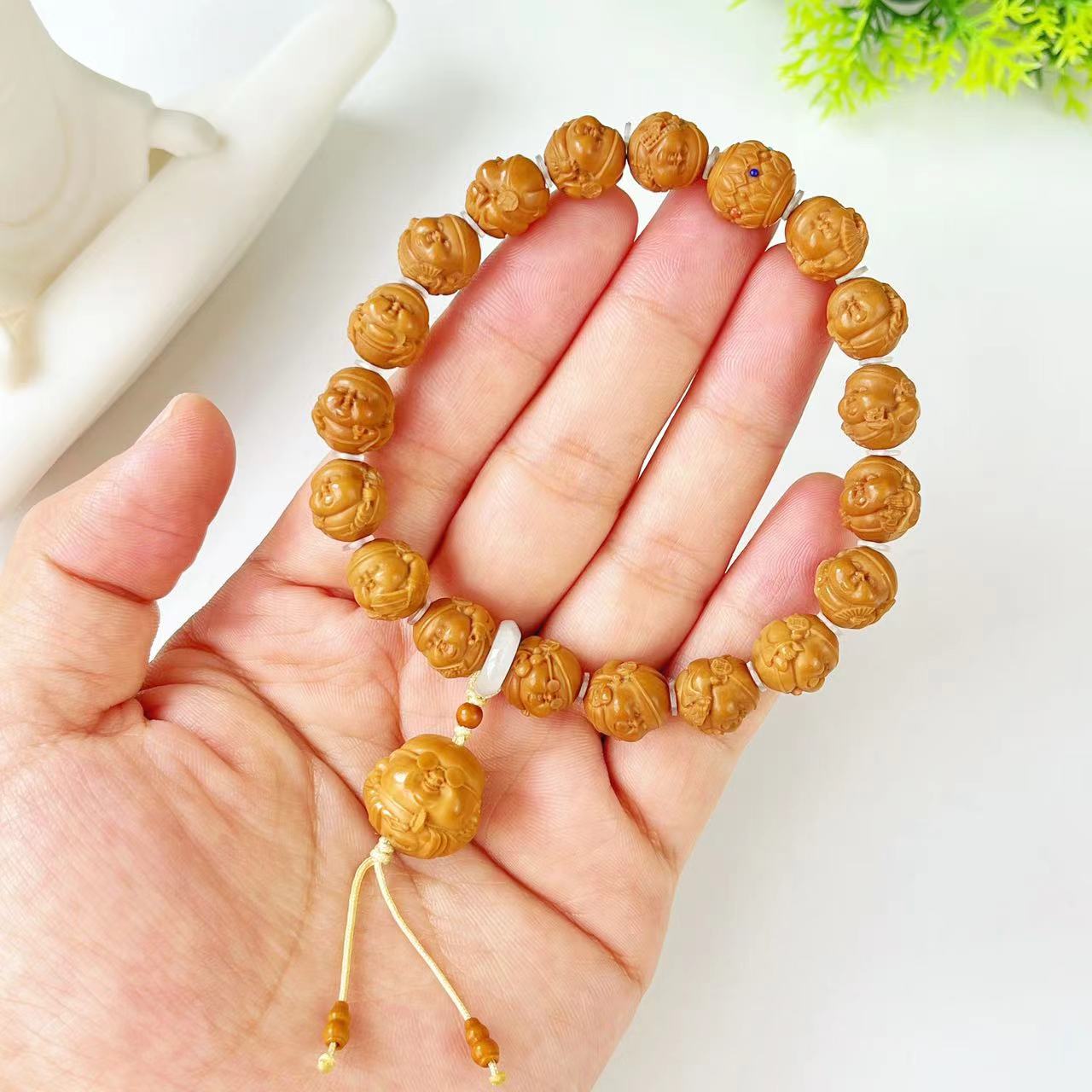 猴头核桃 1.0歪财（镶嵌金标款） 手串