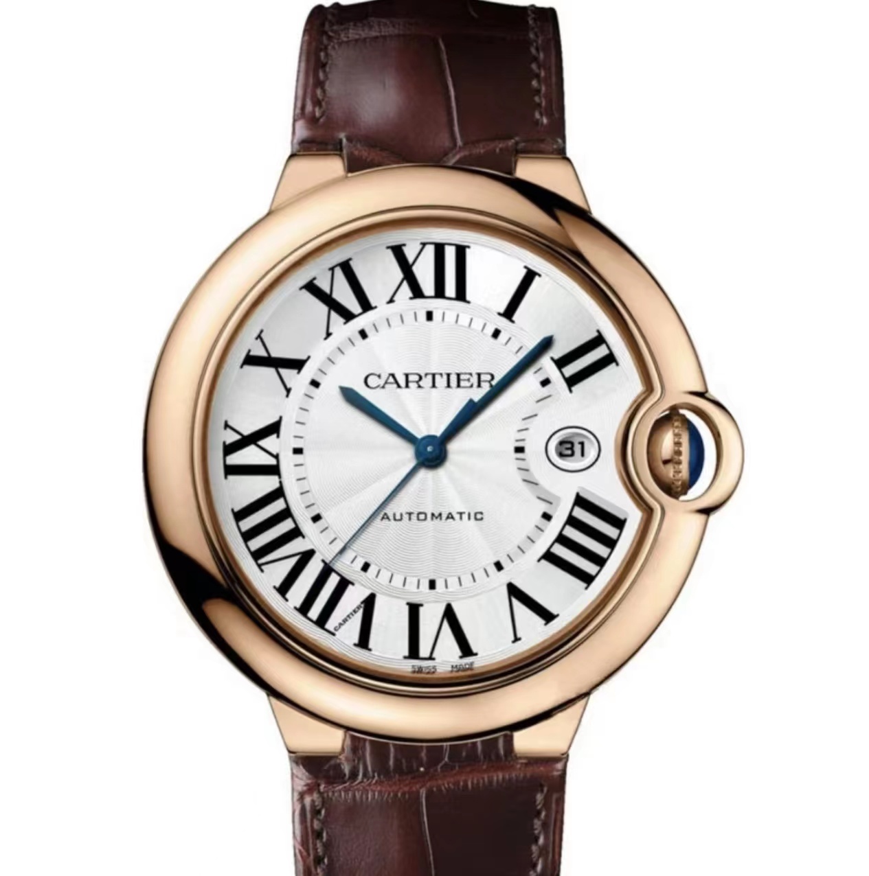 99新 Cartier/卡地亚 蓝气球WGBB0017 42表径玫瑰金机械男表 单表