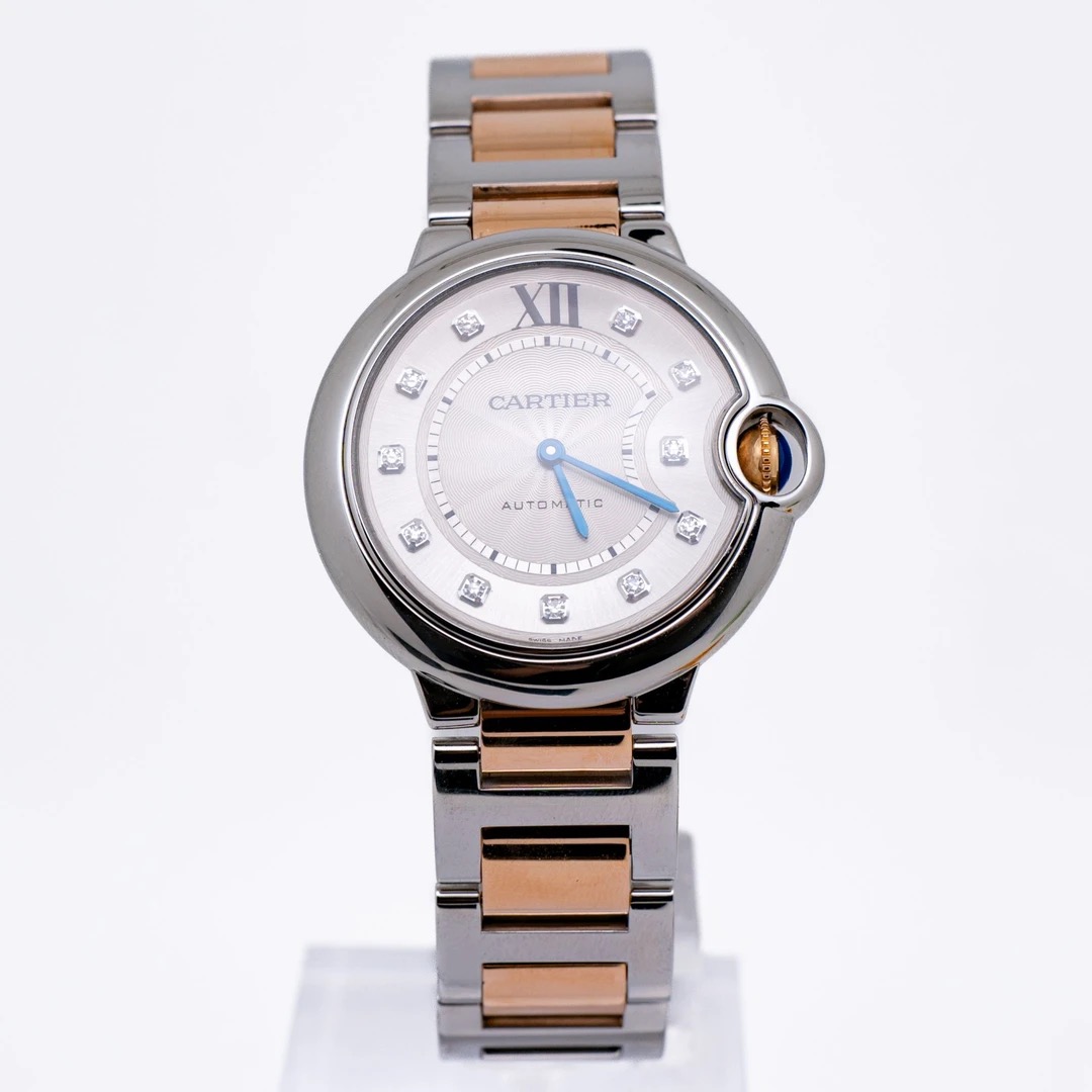 99新 Cartier/卡地亚 蓝气球 WE902031 36间金钻刻女士机械 单表